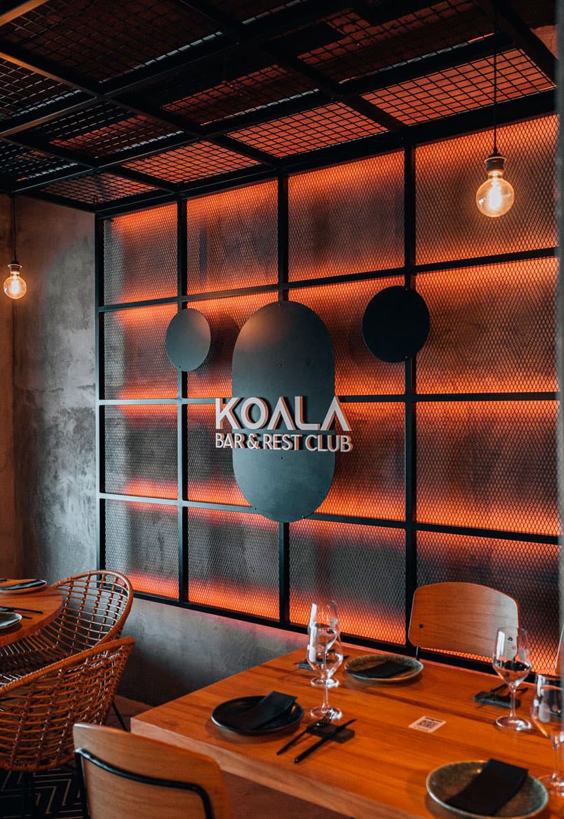 Carta restaurante Koala en Sanxenxo